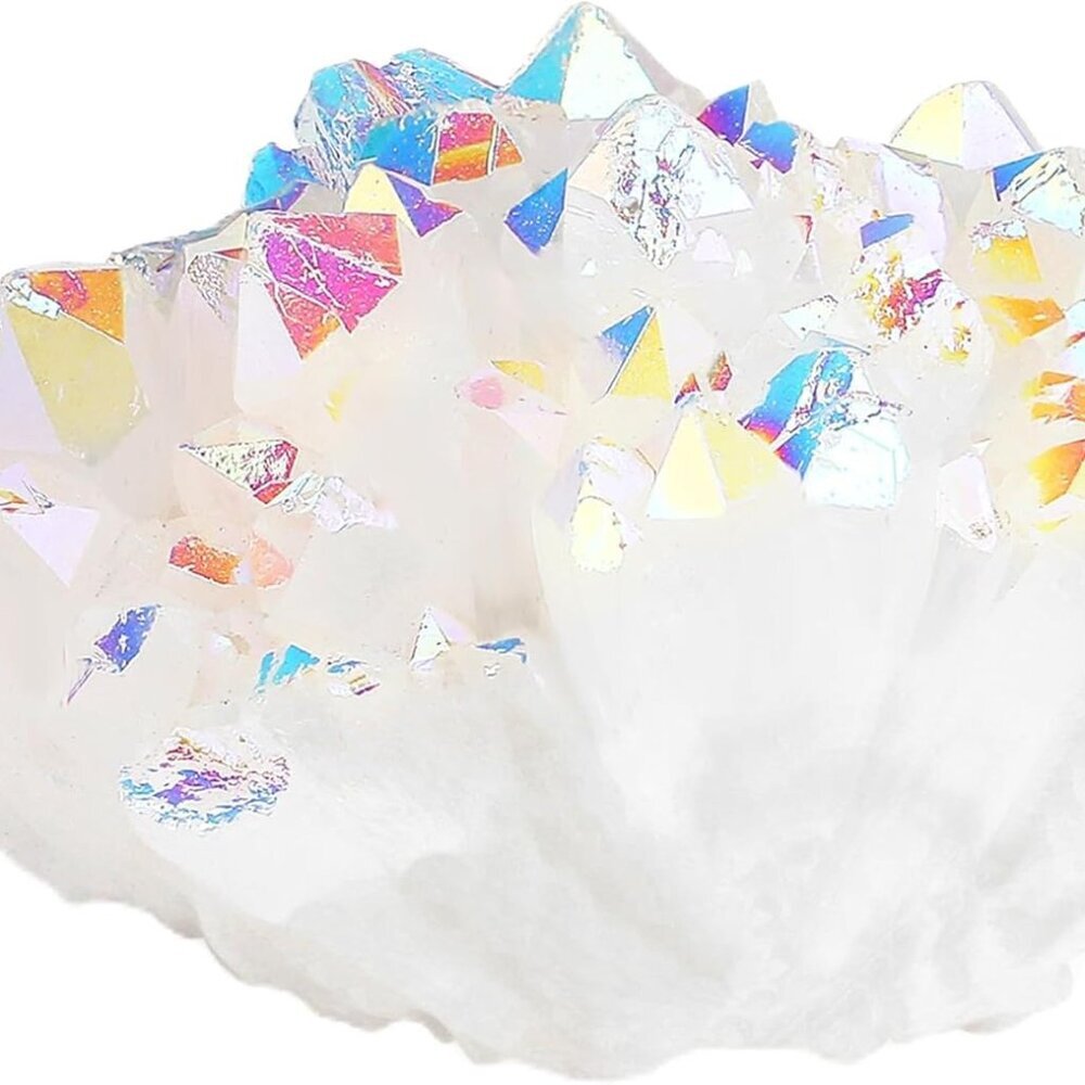 Angel Aura Quartz Cluster Angelite Crystal Cluster Geode Pretty Rock Gemstones N
